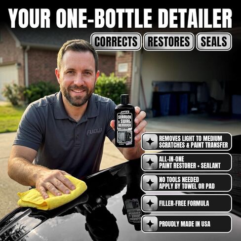 Black Scratch Remover – Car Scratch Repair & Swirl Remover for Vehicles – Deep Scratch Repair Compound & Polishing Solution – Car Paint Repair Kit for Clear Coat & Paint Restoration – 8 oz in Kuwait