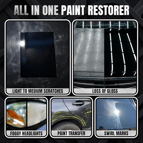 Black Scratch Remover – Car Scratch Repair & Swirl Remover for Vehicles – Deep Scratch Repair Compound & Polishing Solution – Car Paint Repair Kit for Clear Coat & Paint Restoration – 8 oz in Kuwait