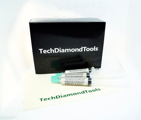 مجموعة TechDiamondTools الكاملة للتلميع اليدوي والتشطيب السطحي - 1500 3000 8000 حبيبة مركبات أمريكية الصنع مع أقمشة صوفية، ومناشف مزدوجة من الألياف الدقيقة، ومسحات وقفازات دقيقة in Kuwait