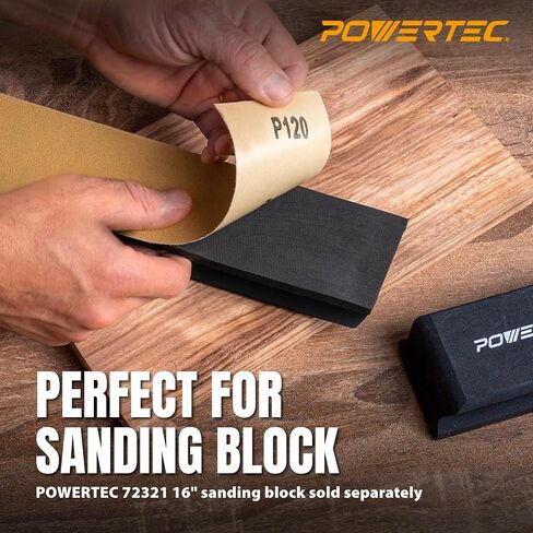 POWERTEC PSA Sandpaper Roll Set, 2-3/4" x 20 Yards (80/120/220/320 Grit, 5 Yards Each), Adhesive Backed Longboard Sanding Roll for Woodworking, Automotive, Air File & Hand Sanding Blocks (4RA1200) in Kuwait