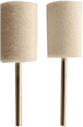 ToolUSA Cylindrical Felt Bobs | 1/2" (1.3 cm) x 3/4" (1.9 cm) | Pre-Mounted on 3/32" (0.24 cm) Shank | Pack of 2 Sets (Total 6 Bobs) in Kuwait