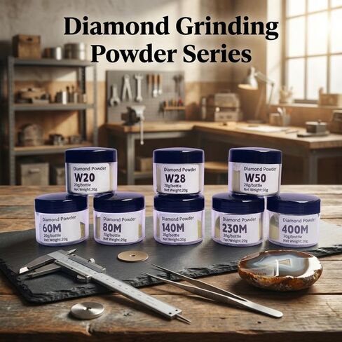 Diamond Powder 500mesh(W50), Fine Abrasive Polishing Powder, 500 Grit, 20g Bottle in Kuwait