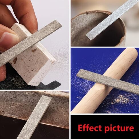 10Pcs Mini Diamond Needle File Set, Mini Diamond Files Set Metal Riffler Files Hand Tools for Carving Metal Ceramic Tile Glass Wood Jewelry Woodworking, Round Triangular Square Flat Shape in Kuwait