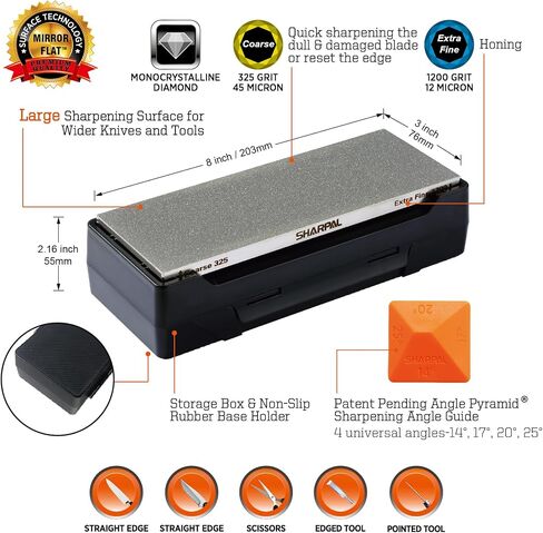 SHARPAL Double-sided Diamond Sharpening Stone and Double-sided Leather Strop Kit in Kuwait