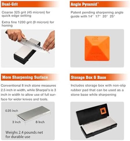 SHARPAL Double-sided Diamond Sharpening Stone and Double-sided Leather Strop Kit in Kuwait