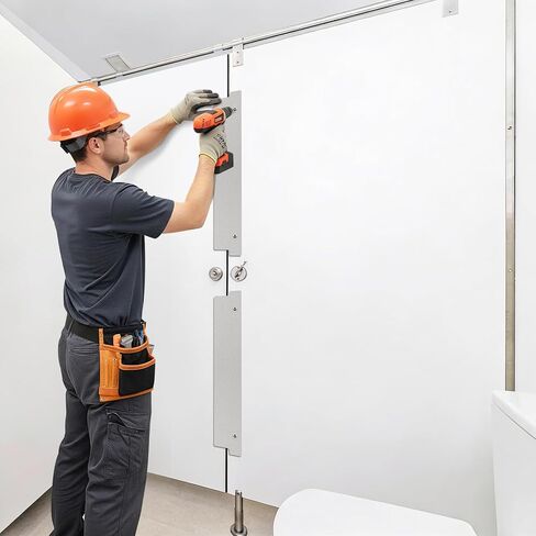 Bathroom Stall Privacy Strip, 17.3" X 3.8" Restroom Privacy Gap Cover, Grey Restroom Partitions, Stall Gap Filler for Public Bathroom in Kuwait