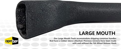 OPNBar Version 2 (1 Pack) Large Mouth Leverage Bar for Shipping Container Doors - no 5th Wheel Release - Made in the USA by SCS International in Kuwait