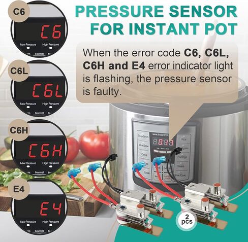 2-Pack Pressure Sensor Compatible with Instant Pot - Pressure Cooker Pressure Sensor or Switch Compatible with Power Cooker, Cuisinart, Power Quick Pot, Farberware and Gourmia Power Cooker in Kuwait