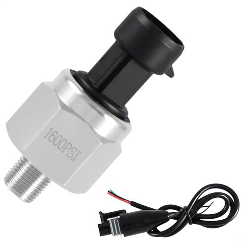 FUSCH 100 PSI Pressure Transducer Sensor with Connector Harness, 1/8"NPT Thread Stainless Steel Pressure Transmitter for Oil Fuel Water Air in Saudi Arabia