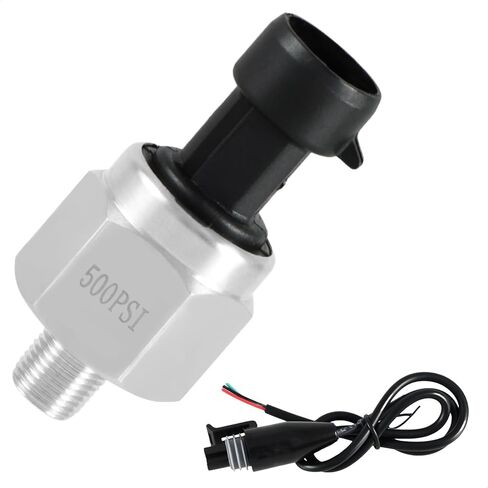 FUSCH 100 PSI Pressure Transducer Sensor with Connector Harness, 1/8"NPT Thread Stainless Steel Pressure Transmitter for Oil Fuel Water Air in Kuwait