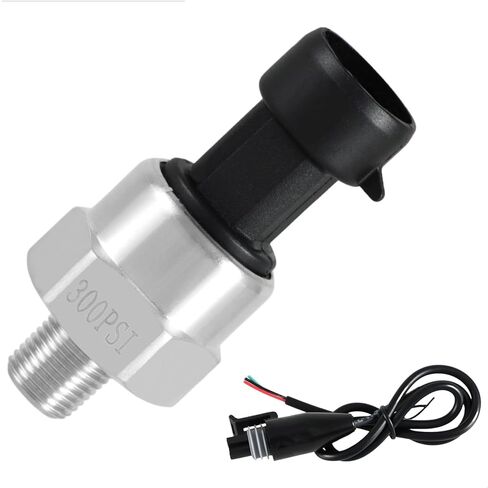 FUSCH 100 PSI Pressure Transducer Sensor with Connector Harness, 1/8"NPT Thread Stainless Steel Pressure Transmitter for Oil Fuel Water Air in Kuwait