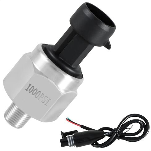 FUSCH 100 PSI Pressure Transducer Sensor with Connector Harness, 1/8"NPT Thread Stainless Steel Pressure Transmitter for Oil Fuel Water Air in Kuwait
