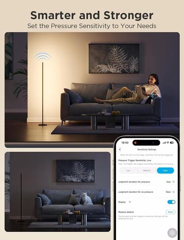 GoveeLife Smart Pressure Sensor 2.0, Features Upgraded Automatic Pressure Detection, Long Strip Pressure Sensor, 197ft Long-Range Connection, APP Control, for Beds, Couches and Chairs in Kuwait