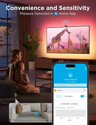 GoveeLife Smart Pressure Sensor 2.0, Features Upgraded Automatic Pressure Detection, Long Strip Pressure Sensor, 197ft Long-Range Connection, APP Control, for Beds, Couches and Chairs in Kuwait
