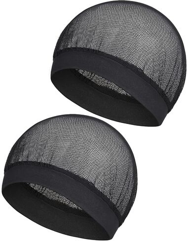 Black Hair Net with Wide Elastic Band, Fine Mesh - Comfortable Hairnets for Sleeping, Non-Binding Wide Edge, Small Holes Prevent Hair Loss, Tubi Hair Wrap for Women, Fits All Head Types in Kuwait