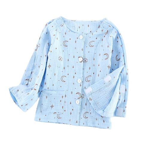 Kids Post Surgery Shirt, Full Open Fracture Clothes with Magic Stickers, Soft Breathable Cotton Gauze, Easy Wear for Boys Girls(Pink,S) in Saudi Arabia