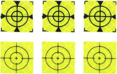 100 Pcs Total Station Reflector Aiming Target Stickers, Green for acrylic Reflective Sheet Surveying, 20-60mm Measuring Tape Bridge Tunnel Building (20x20mm) in Kuwait