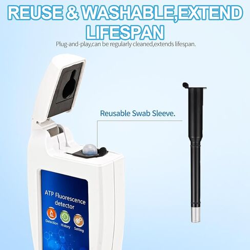 Handheld ATP Fluorescence Detector, Portable ATP Tester Meter with 15s Rapid Testing, 0-999,999 RLU High Precision ATP Meter, Surface Hygiene Monitoring for Restaurants, Hospitals, Food Processing in Kuwait