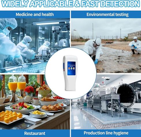 Handheld ATP Fluorescence Detector, Portable ATP Tester Meter with 15s Rapid Testing, 0-999,999 RLU High Precision ATP Meter, Surface Hygiene Monitoring for Restaurants, Hospitals, Food Processing in Kuwait