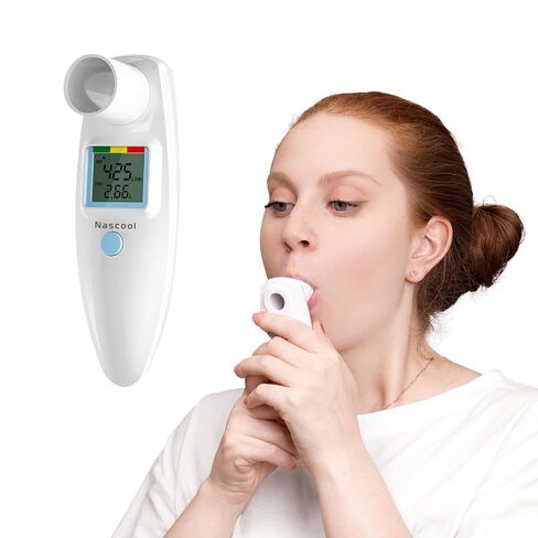 Digital Peak Flow Meter, Home Lung Monitor for Adults & Kids 4+ | PEF and FEV1 Measurement, Lung Health Monitor, Home Use, Manual Data Tracking in Kuwait