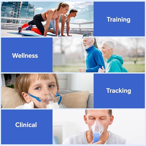 Digital Peak Flow Meter, Home Lung Monitor for Adults & Kids 4+ | PEF and FEV1 Measurement, Lung Health Monitor, Home Use, Manual Data Tracking in Kuwait