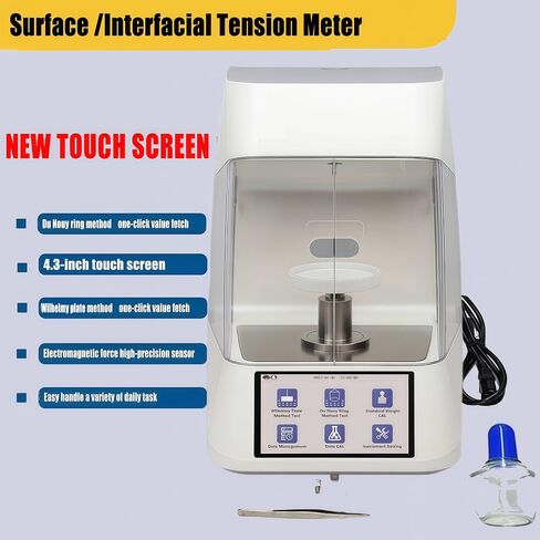 Fully Automatic Surface Tensiometer Liquid Interfacial Tension Meter Tester With Platinum Ring Platinum Board Method Range 0 to 1000mN/m For Ink Printing Ink Oil Paint Cleaning Agent Industry in Kuwait