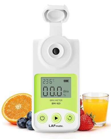 Digital Refractometer Range 0-55% Brix for Wine Making, Home Brewing, Brix Refractometer with ATC for Coffee, Juice,Fruit Brix Meter in Kuwait