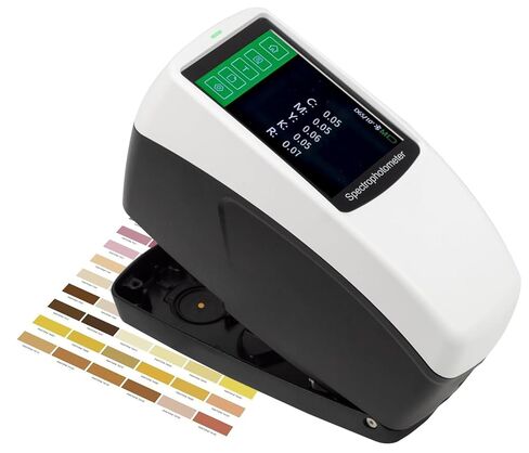مقياس الطيف المحمول لقياس كثافة اللون، مقاييس الطيف لكثافة الألوان مع عيار Φ11mm Φ5mm Φ3mm dE*ab≥0.02 دعم مصدر ضوء الأشعة فوق البنفسجية دعم فتحات تحديد المواقع المادية المتكاملة in Kuwait