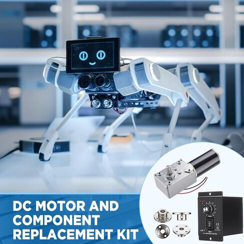 Sabary 6 Piece 12v 12rpm Dc Worm Gear Motor Kit with 20a Pwm Speed Controller for Forward and Reverse Control, High Torque Self-Locking Motor for DIY Automation, Robotics in Kuwait