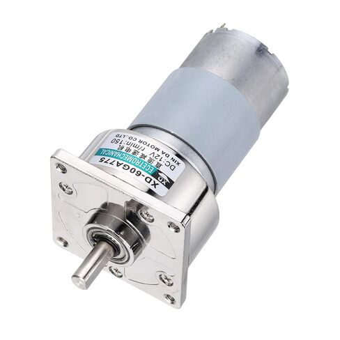 محرك تروس Micro DC 60GA775 - 35 وات DC12V 5 دورة في الدقيقة / فضي / 1 قطعة محرك كبير قابل للتعديل بسرعة CW/CCW، [للأتمتة الصناعية، أتمتة المنزل] in Kuwait