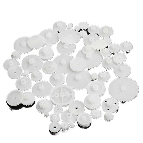58-Pcs Set Reduction Gear Bag Toothed Wheels WSFS Gears Plastic Module 0.5 Robot Parts DIY Motor Gear Accessories in Kuwait