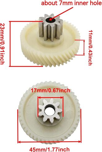 9T 47T Helical Gear, Double Layer, for Paper Shredders 9912, 9951, 9952, 9953, 9954, 9907, SE660, 27530, 27250, T601 Motor Drive Gear Accessories in Saudi Arabia