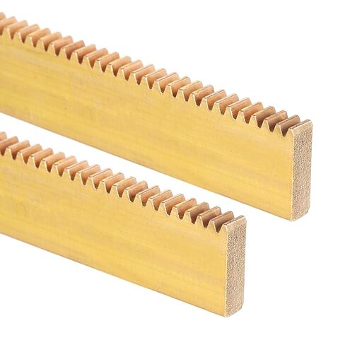uxcell 2 Pcs Brass Gear Rack, 0.5 Module 100mm x 10mm x 3mm Heavy Duty Straight Linear Spur Rack for Machines Automotive in Kuwait