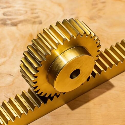 uxcell 2 Pcs Brass Gear Rack, 0.5 Module 100mm x 10mm x 3mm Heavy Duty Straight Linear Spur Rack for Machines Automotive in Kuwait