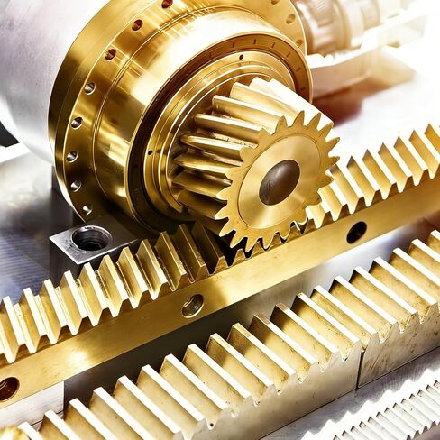 uxcell 2 Pcs Brass Gear Rack, 0.5 Module 100mm x 10mm x 3mm Heavy Duty Straight Linear Spur Rack for Machines Automotive in Kuwait