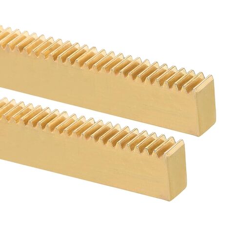 uxcell 2 Pcs Brass Gear Rack, 0.5 Module 100mm x 10mm x 3mm Heavy Duty Straight Linear Spur Rack for Machines Automotive in Kuwait