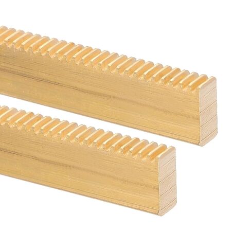 uxcell 2 Pcs Brass Gear Rack, 0.5 Module 100mm x 10mm x 3mm Heavy Duty Straight Linear Spur Rack for Machines Automotive in Kuwait