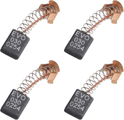 4pcs Motor Carbon Brushes Replacement Set for RAGE3-S and Fury 3-S Miter Saws 210mm E113, Carbon and Metal Construction, 6x11x16mm Size, Restores Electric Brake Function, Compatible with for Evolution in Saudi Arabia