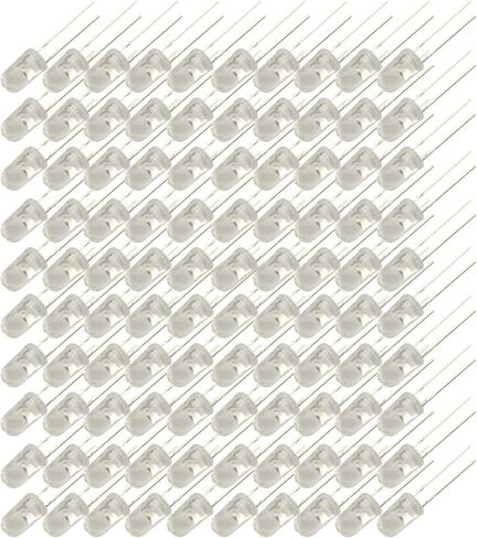 100Pcs 5mm IR LED Emitting Diode 850nm | Infrared Transmitter, Emitter Receiver, Phototransistor Photodiode, DIY PCB in Saudi Arabia