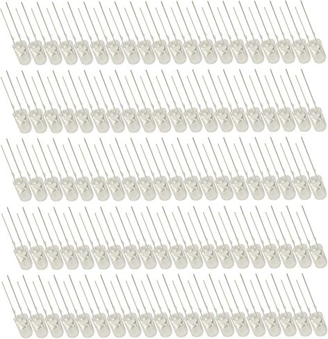 100Pcs 5mm IR LED Emitting Diode 850nm | Infrared Transmitter, Emitter Receiver, Phototransistor Photodiode, DIY PCB in Saudi Arabia