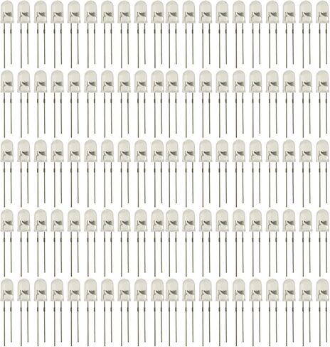 100Pcs 5mm IR LED Emitting Diode 850nm | Infrared Transmitter, Emitter Receiver, Phototransistor Photodiode, DIY PCB in Saudi Arabia
