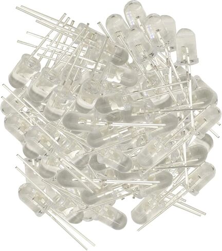 100Pcs 5mm IR LED Emitting Diode 850nm | Infrared Transmitter, Emitter Receiver, Phototransistor Photodiode, DIY PCB in Saudi Arabia