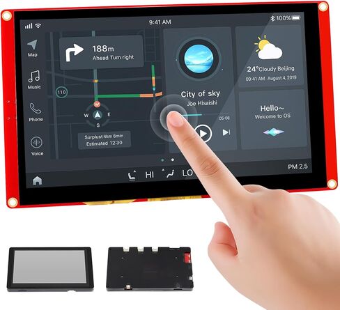 ELECROW ESP32 Display 800×480, 7 Inch HMI Basic ESP32 RGB TFT LCD Touch Screen with Acrylic Case, 32-Bit LX7 Dual-Core Processor, Up to 240MHz, Compatible with Arduino, LVGL, PlatformIO, MicroPython in Saudi Arabia