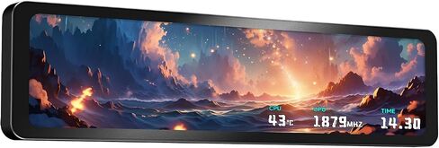Thermalright Trofeo Vision 11.3 LCD Black, 11.3-inch Full-Color LCD Magnetic Display Screen, 1920x400 Resolution, Easy to Install,Master CPU/GPU Temperature(Black) in Saudi Arabia