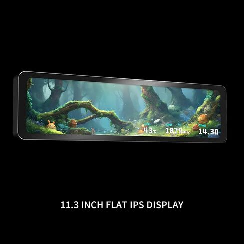 Thermalright Trofeo Vision 11.3 LCD Black, 11.3-inch Full-Color LCD Magnetic Display Screen, 1920x400 Resolution, Easy to Install,Master CPU/GPU Temperature(Black) in Saudi Arabia