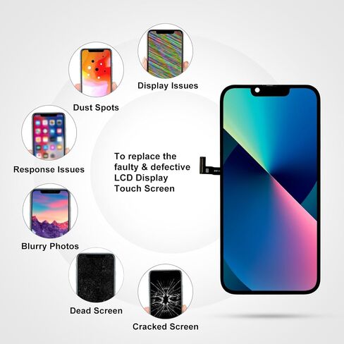 LL TRADER Screen Replacement for iPhone 13 Pro Max 6.7" LCD Retina FHD Display COF Touch Screen Digitizer with Repair Tool Kits, Waterproof Tape, Screen Protector (Truetone programable) new for USA in Saudi Arabia