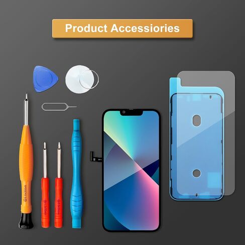 LL TRADER Screen Replacement for iPhone 13 Pro Max 6.7" LCD Retina FHD Display COF Touch Screen Digitizer with Repair Tool Kits, Waterproof Tape, Screen Protector (Truetone programable) new for USA in Saudi Arabia