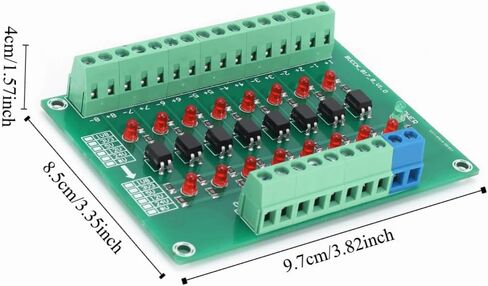 Optical Isolation Module 8 Channel 12V to 3.3V Converter – 20KHZ Signal Conversion Board for PLC, Differential Input NPN PNP Level Shifting in Saudi Arabia