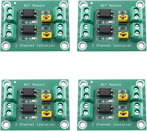 4 Pcs Circuit Board 2 Channel Optocoupler Isolation Board Module PC817 3.6-30V Fit for Sensors Actuators Power Supplies in Saudi Arabia