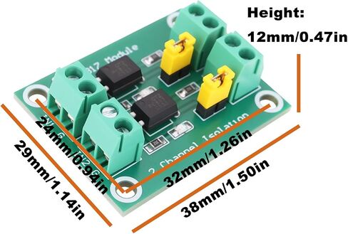 4 Pcs Circuit Board 2 Channel Optocoupler Isolation Board Module PC817 3.6-30V Fit for Sensors Actuators Power Supplies in Saudi Arabia
